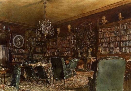 Image The-Library-Of-The-Palais-Lanckoronski-Rudolf-Von-Alt